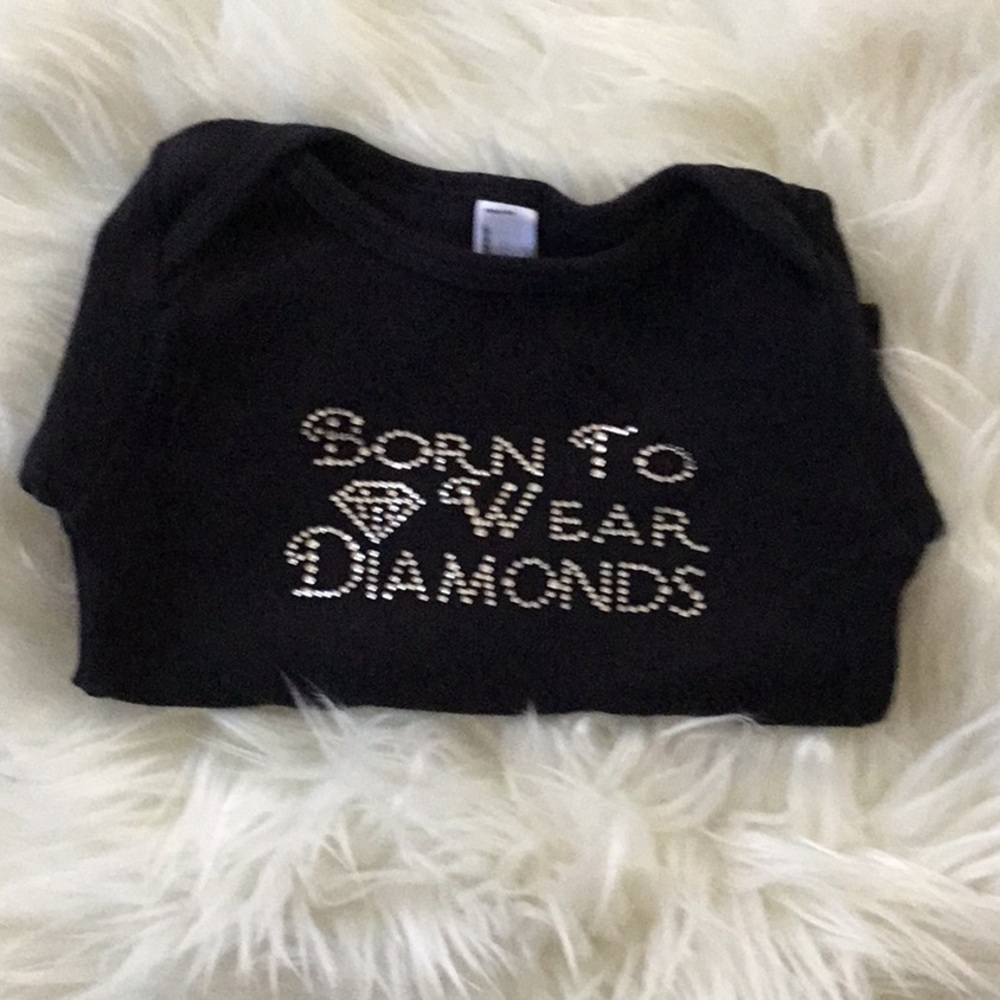 American Apparel born to wear diamonds tee shirt
